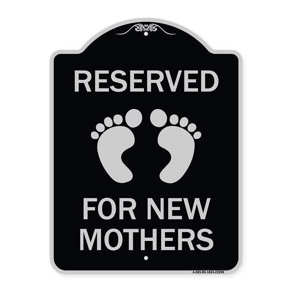 Pink Reserved Parking for New Mothers Heavy-Gauge Aluminum Sign, 24" x 18", BS-1824-23299